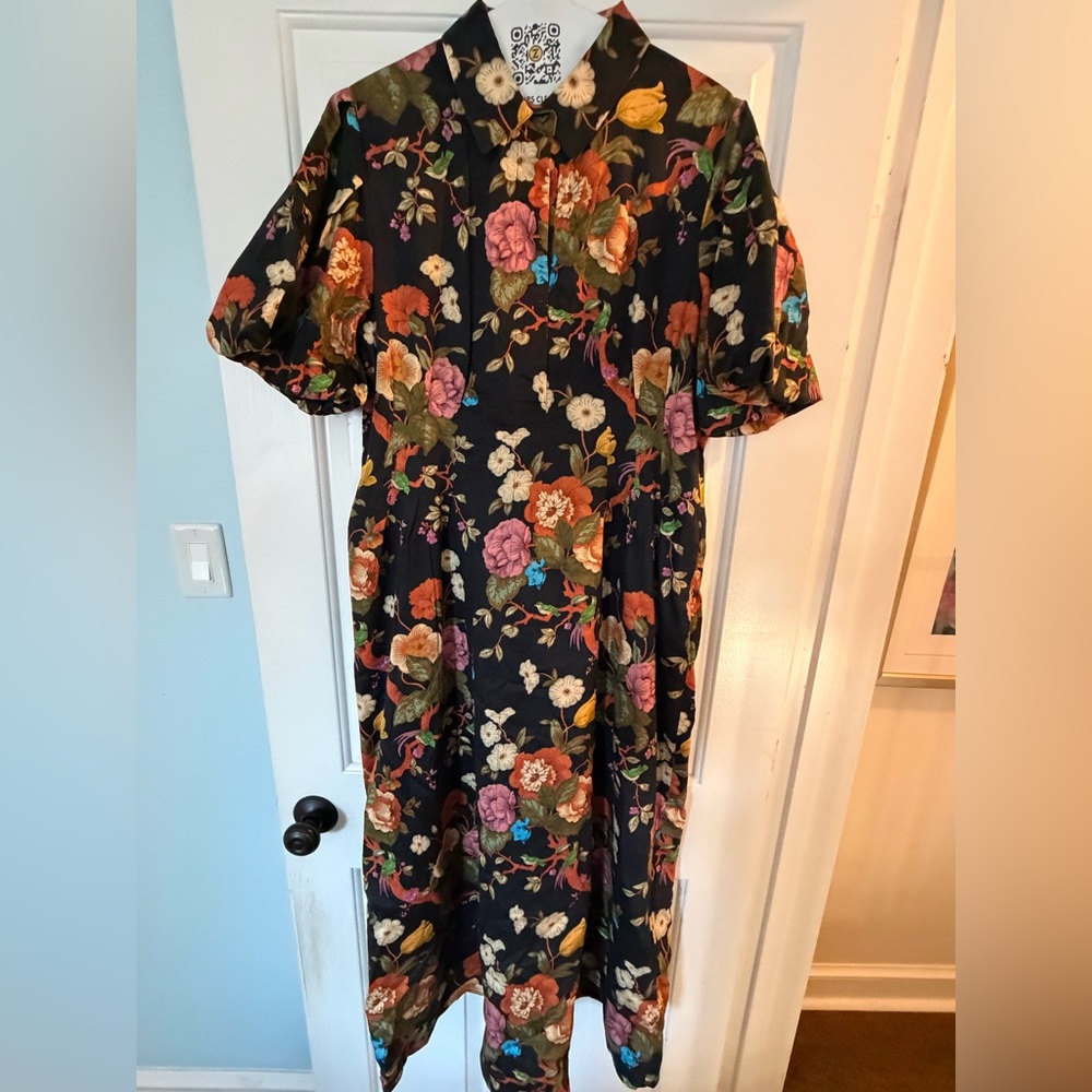 Tuckernuck Black Floral Long Sleeve Dress